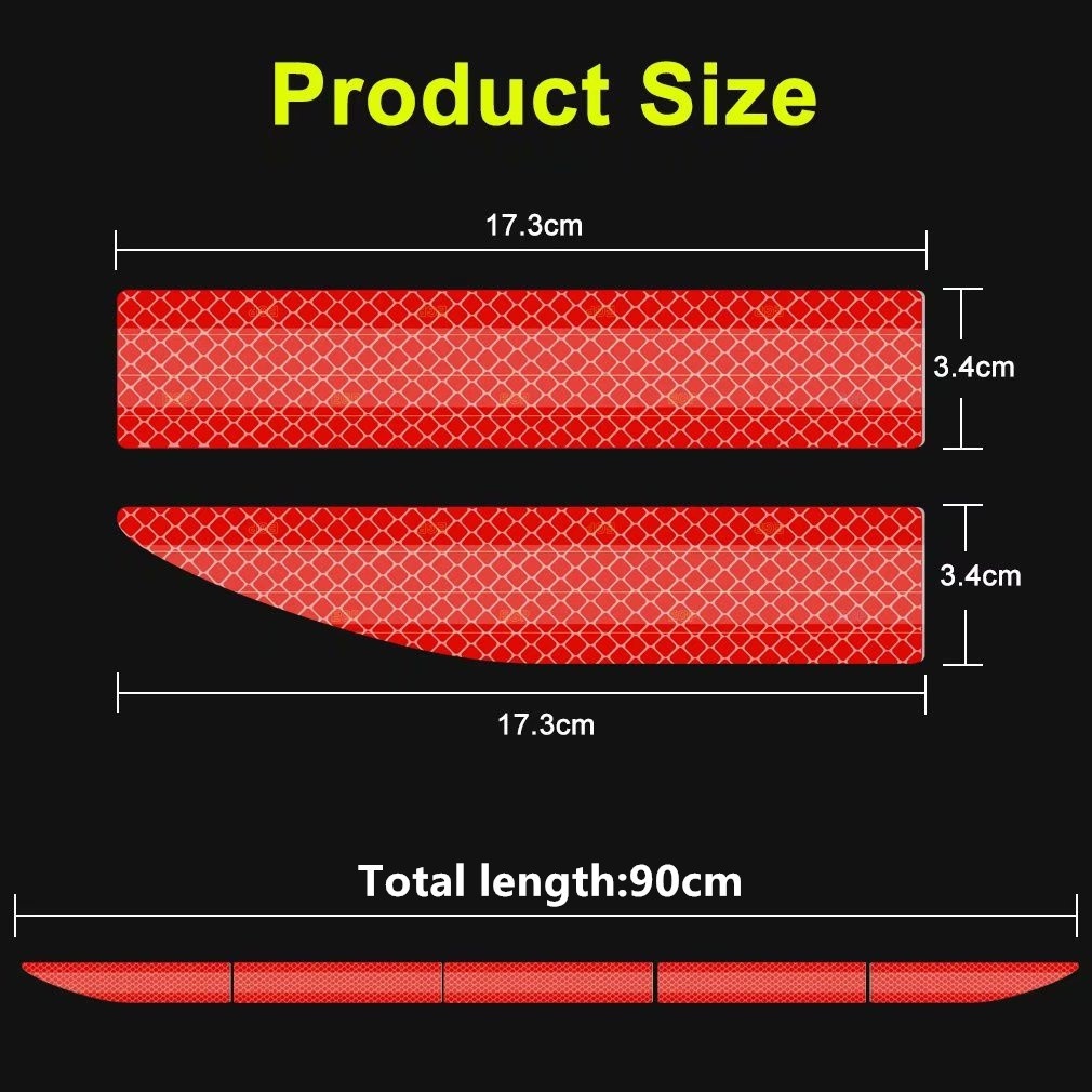 Bộ 5 Miếng Dán Phản Quang 90 * 3.5cm Cảnh Báo An Toàn Cho Xe Hơi