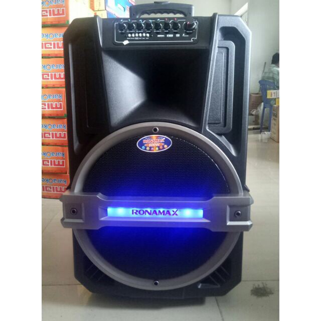 Loa Bluetooth karaoke di động RONAMAX bass 4 Tấc tặng 2 MICRO ko dây.