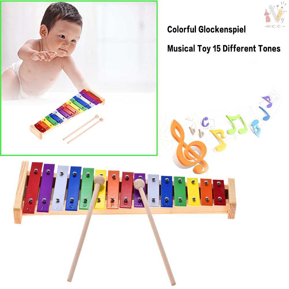 Đàn xylophone bằng gỗ 15 tone kèm 2 cây dùi đánh tiện lợi