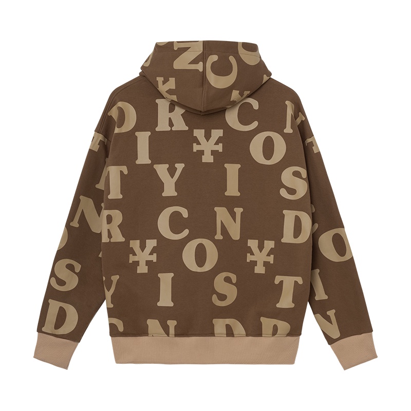 DirtyCoins Áo khoác Letters Monogram Hoodie - Brown / Light Brown | BigBuy360 - bigbuy360.vn