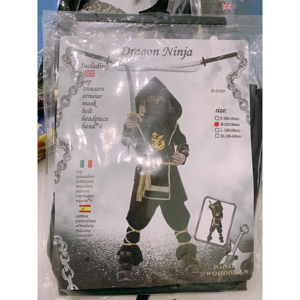 Bộ hoá trang Haloween Ninja kèm phụ kiện