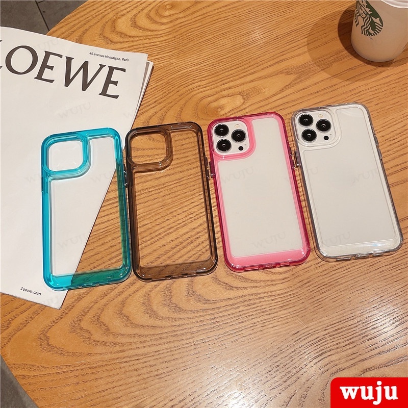 WUJU Ốp Điện Thoại Trong Suốt Chống Sốc Tương thích với Cho iPhone 11 12 13 Pro Max XS Max XR X 7 8 Plus SE 2020 2022