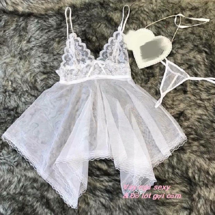 Váy ngủ xuyên thấu siêu sexy kèm quần lọt khe [ kèm ảnh thật] | BigBuy360 - bigbuy360.vn