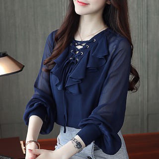 Áo Voan Tay Dài Thời Trang Dành Cho Nữ