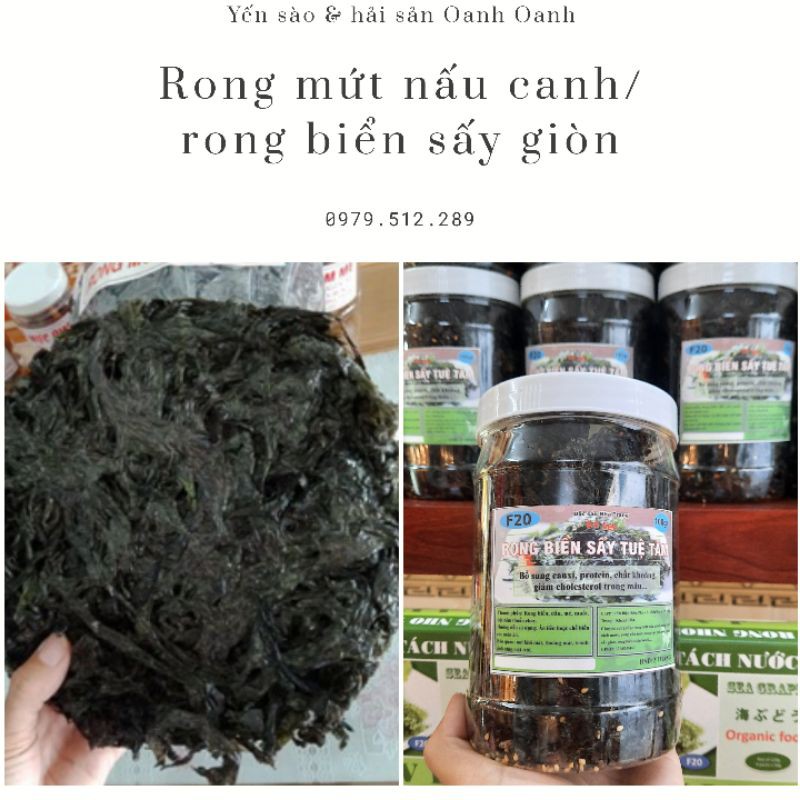 2 ký Rong Mứt Nấu Canh - Rong Biển Nấu Canh hoặc làm Rong Biển Cháy Tỏi