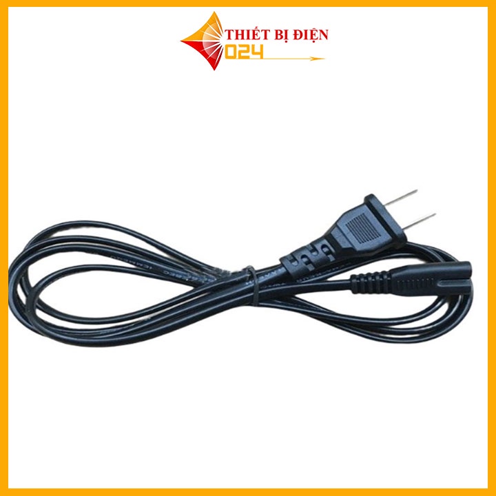 Dây nguồn AC 220V liền giắc cắm 2 chân dài 1 mét đầu tròn