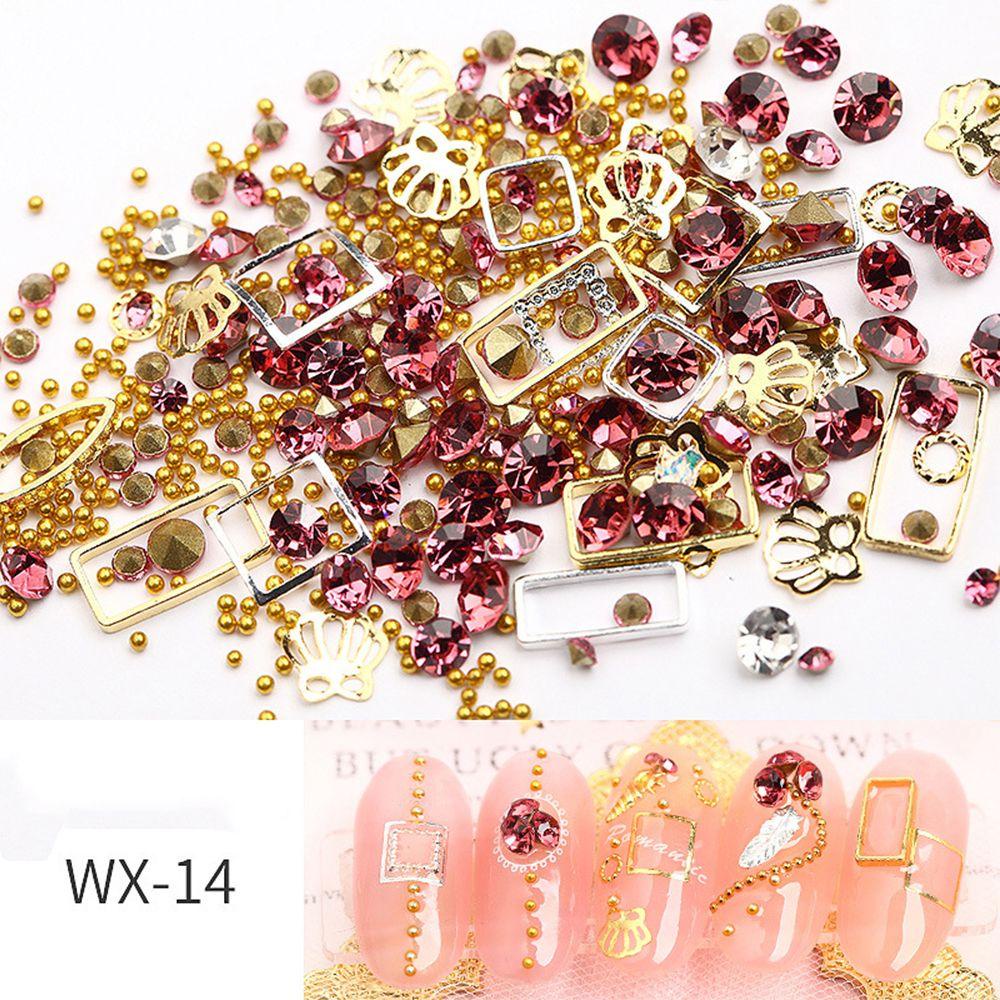 EXPEN Hộp Phụ Kiện Trang Trí Móng 3D DIY Hình Chữ Nhật