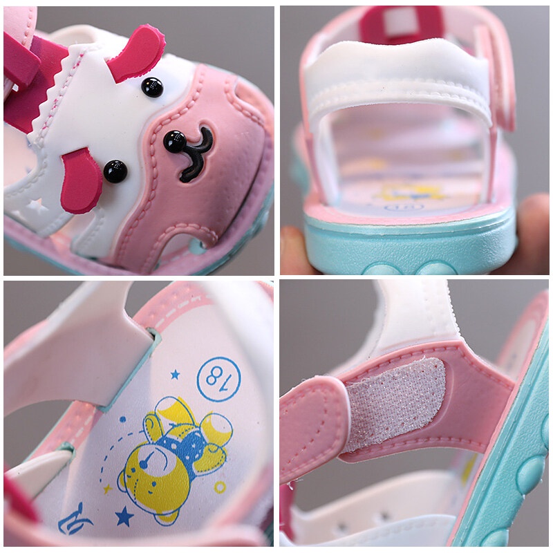 Giày xăng đan IQ ANGEL đế mềm thoáng khí chống trượt thời trang đi biển cho bé