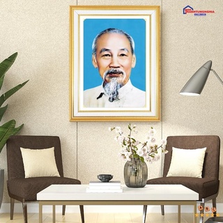 Tranh đính đá, tranh thêu chữ thập bác hồ