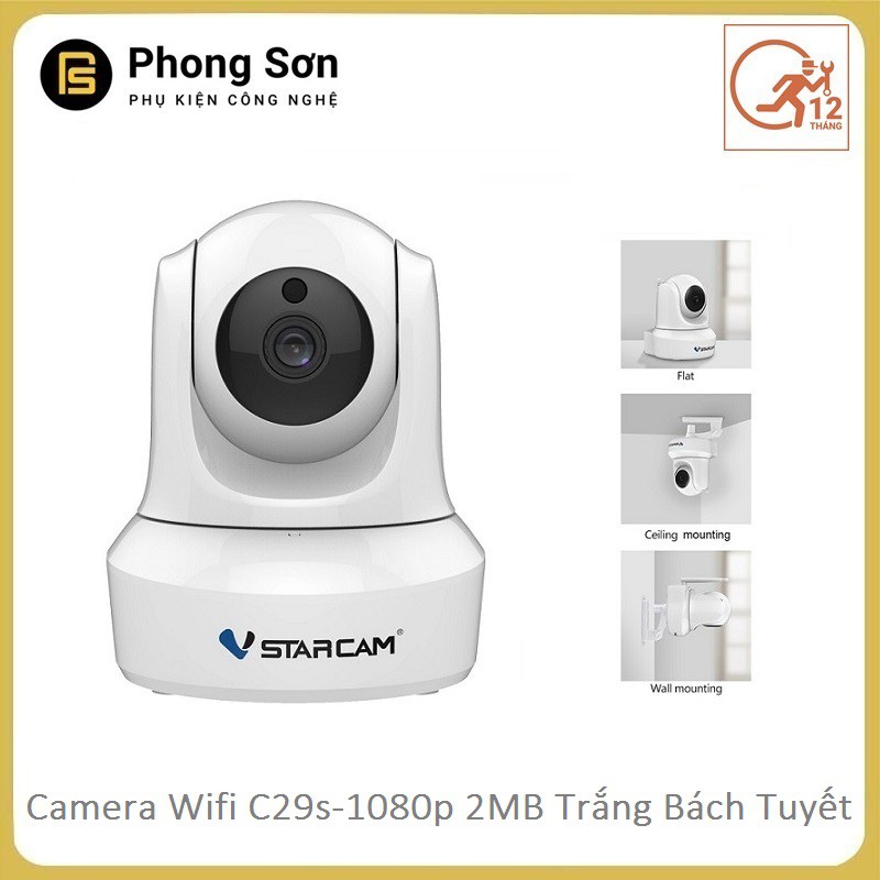 Camera Wifi IP C29s FHD 1080p Vstarcam ( Trắng Bạch Tuyết ) | BigBuy360 - bigbuy360.vn