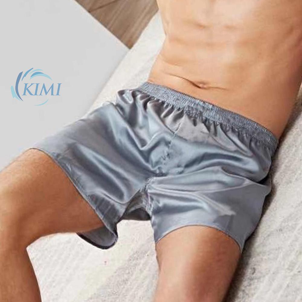 Shorts Casual Baggy Home Pyjamas Nightwear Satin Silk PJS Comfortable Beach Bottoms Underwear Mens Boxer Sleep