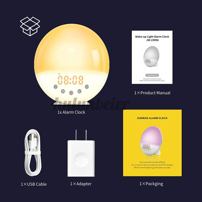 GOOGLE Đồng Hồ Báo Thức Kĩ Thuật Số Có Đèn Led Kết Nối Wifi Fm