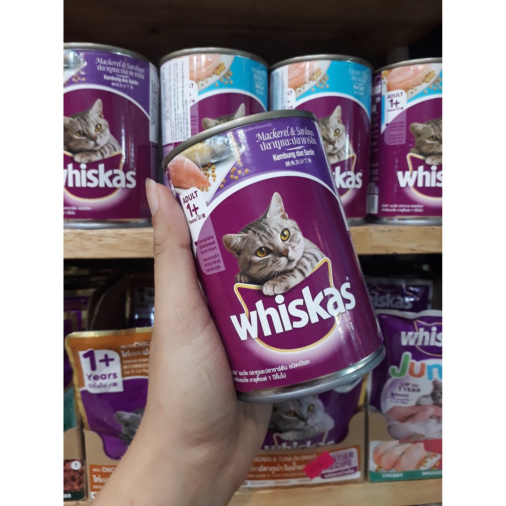 [Mã PET2405 giảm 10% đơn 250K] Combo 3 lon cá Whiskas cá thu 400g