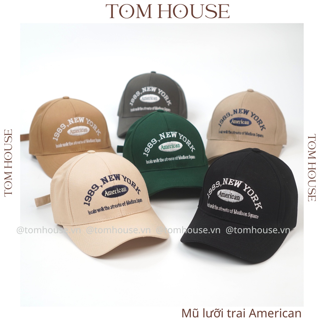 Nón mũ lưỡi trai American nón kết nam nữ đẹp phối hai màu phong cách Hàn Quốc Tom House