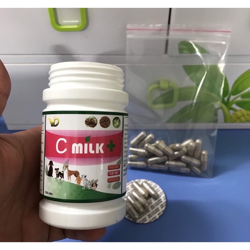 Kích Sữa - Tăng Tiết Sữa - Giảm Viêm Tuyến Sữa Chó Mèo - C Milk ( hộp/150 viên)