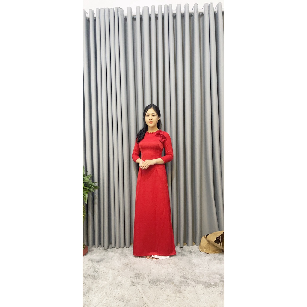 ✈🌸FREESHIP🌸✈ ( ẢNH VIDEO THỰC TẾ TỰ QUAY ) ÁO DÀI THÊU THỦ CÔNG / ÁO LỤA TÂY THI _ MÃ B9