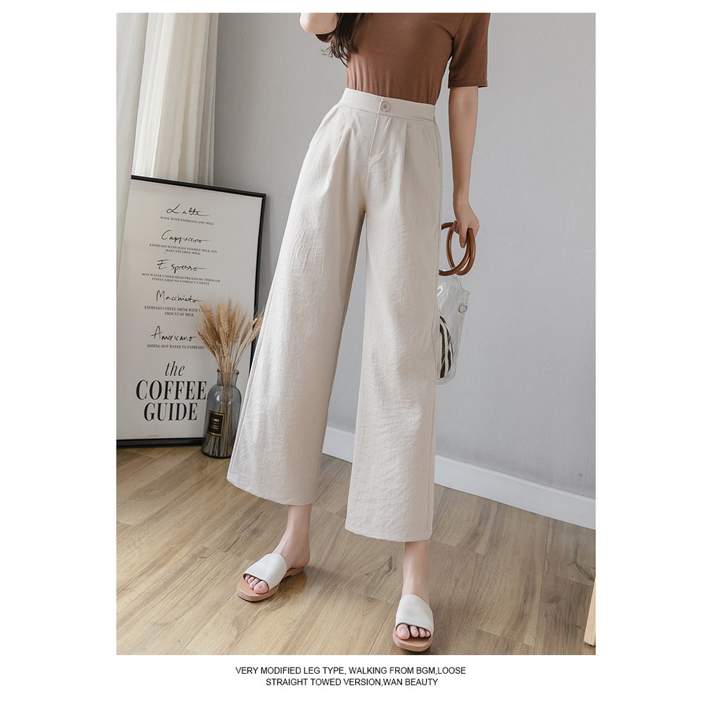 FREE SHIP QUẦN ĐŨI ỐNG RỘNG NỮ 2020 CHẤT ĐŨI MÁT - TÔN DÁNG CAO HƠN -SHEANBASIC | BigBuy360 - bigbuy360.vn