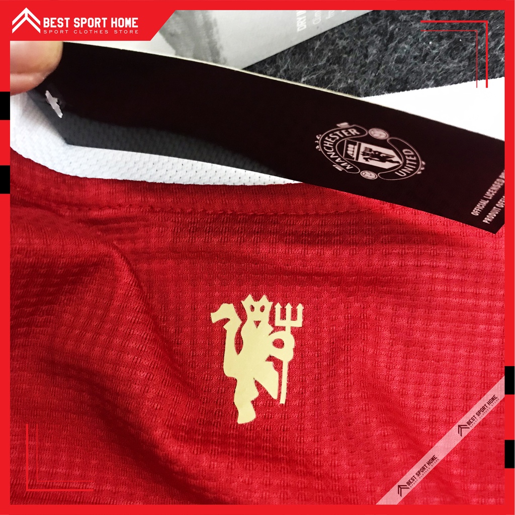 Quần Áo Bóng Đá MU Sân Nhà - Manchester United Homekit 21/22 Màu Đỏ Vải Dệt Kín Mềm Size Âu - In Ấn Theo Yêu Cầu