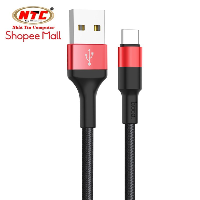 Cáp sạc TypeC Hoco X26 2A dài 1M - dây bọc dù (Hỗ trợ sạc nhanh và truyền dữ liệu) - Hãng phân phối chính thức