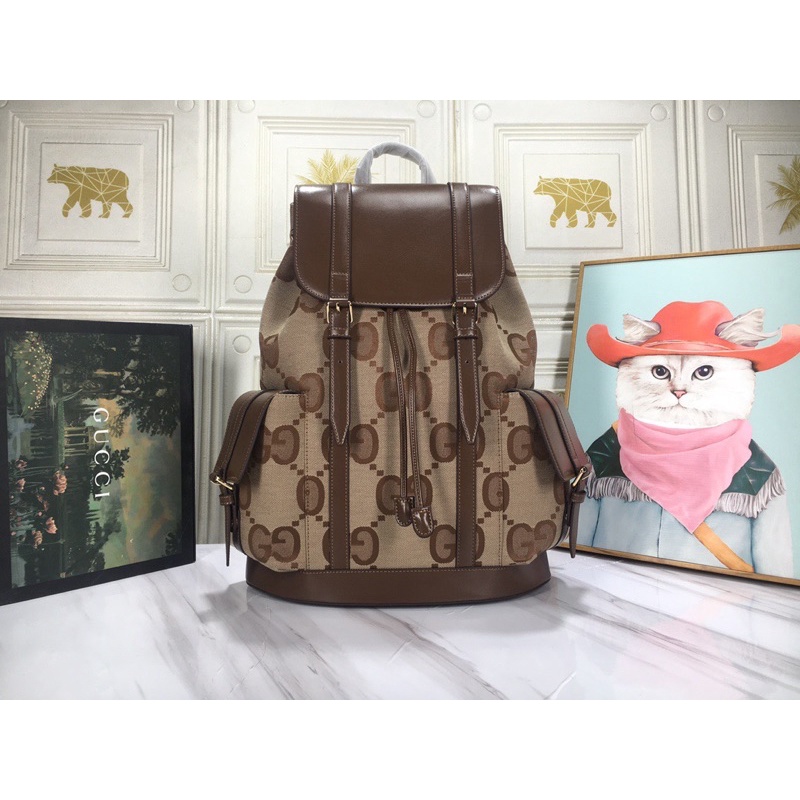 Balo thời trang nam thương hiệu Gucci GC da thật cao cấp phối vải