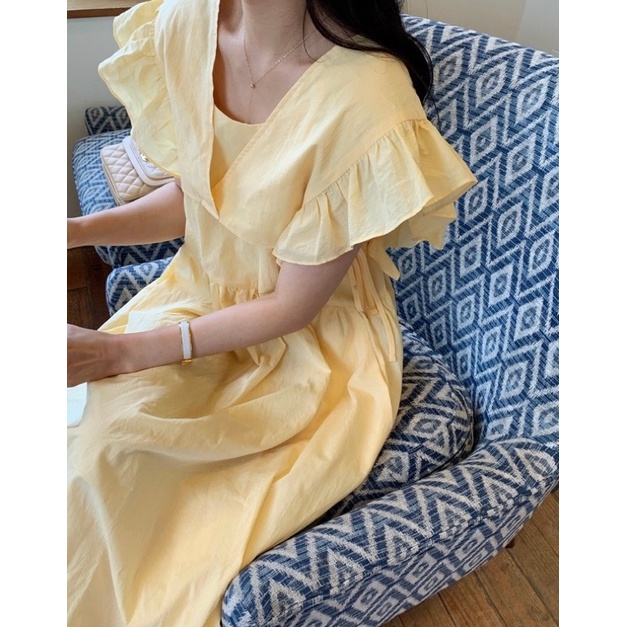 Váy suông basic tông màu vàng pastel cực xinh