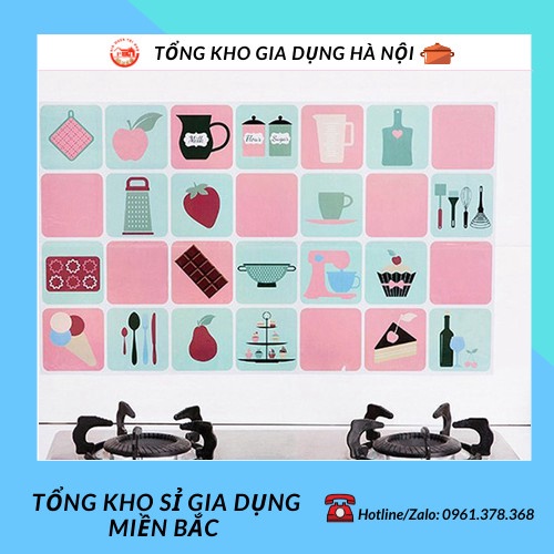 Giấy Dán Tường Nhà Bếp, Miếng Dán Bếp Chống Bắn Dầu Mỡ, Chịu Nhiệt Cao, Giúp Trang Trí Bếp Thêm Hiện Đại 2459