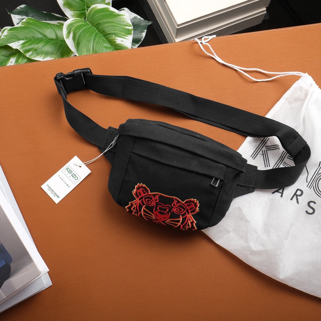 Túi đeo chéo, túi đeo bao tử unisex tiện dụng, khóa kéo xịn K001