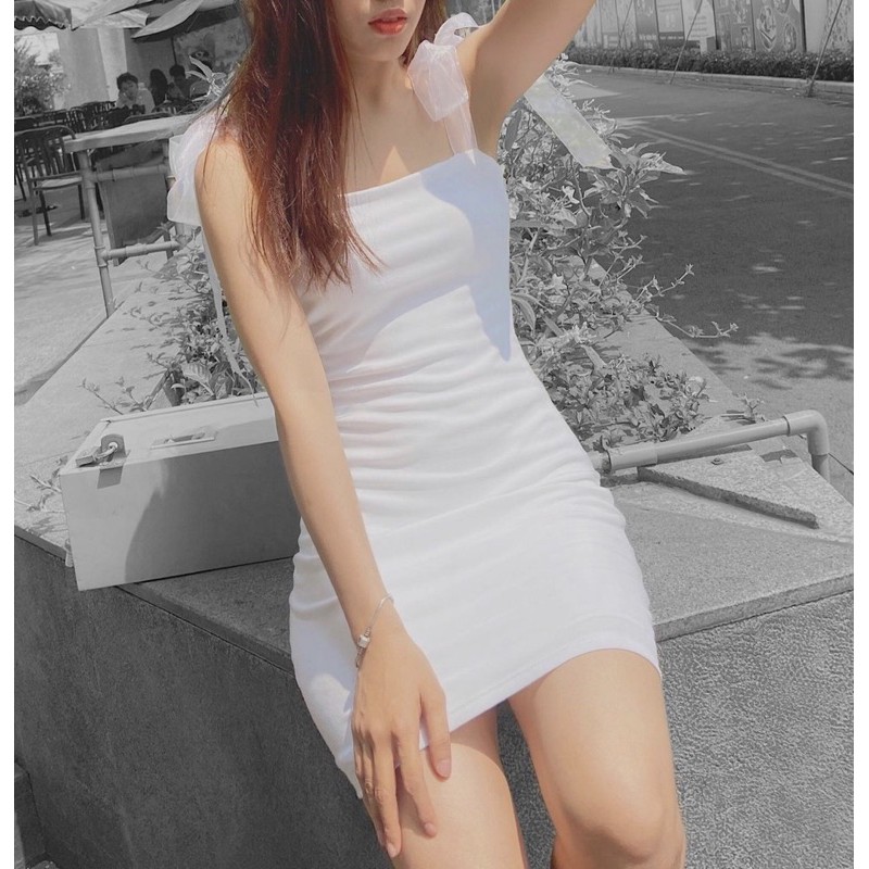 Đầm Ôm Body Thắt Ruy Băng Sang Chảnh D7