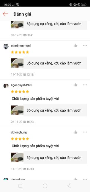 Bộ dụng cụ làm vườn 3 món xẻng, xới, cào tiện lợi