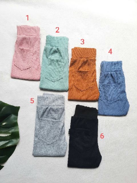 Quần len gân túi hộp bé trai bé gái