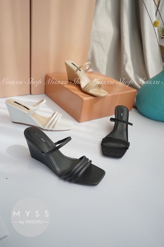 Guốc 3 dây ngang đế xuồng 7 cm Myss - SU111