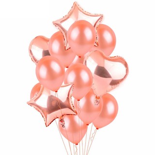 Hoa Hồng Vàng Bóng Bộ Lá Ngôi Sao Hình Trái Tim Confetti Bong Bóng Trang Trí Cho Đám Cưới Sinh Nhật Cô Dâu Tắm Bachelorette Hen Đảng