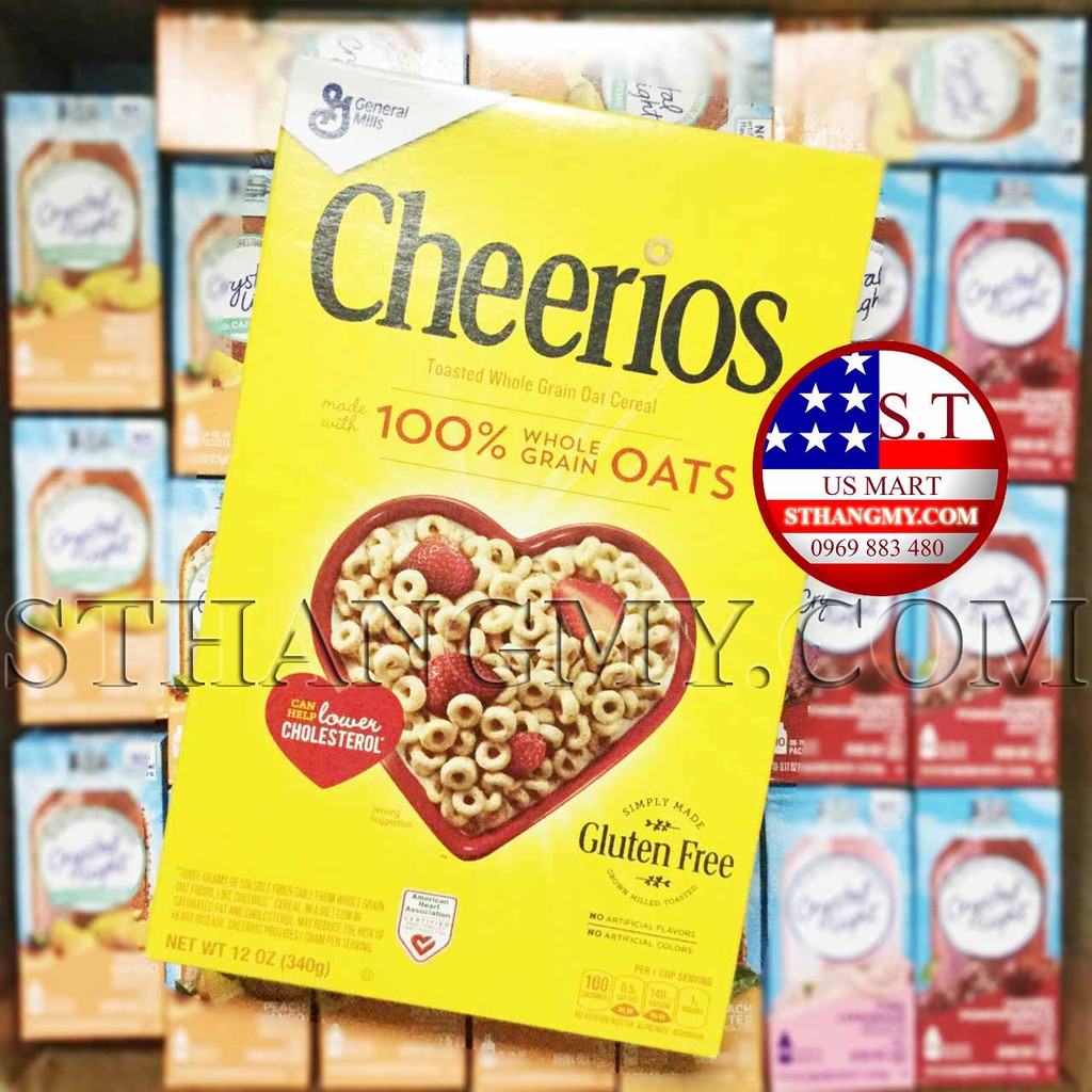 Hàng Mỹ - Ngũ cốc Cheerios 100% Whole Grain Oats 340gram