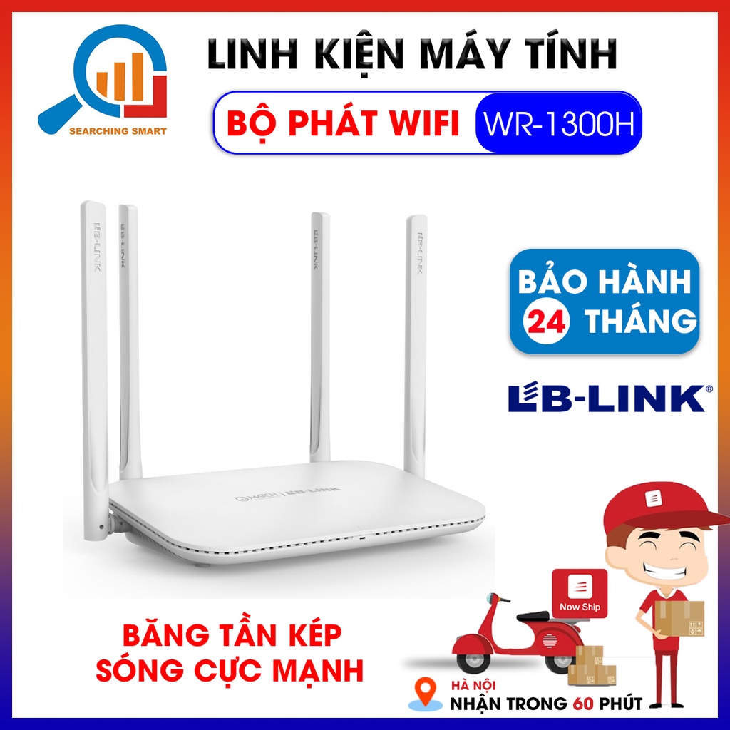 [Chính hãng] Bộ phát Wifi Băng tần kép 2.4G &amp; 5G 867Mbps -Chuẩn AC 1200 - WR1300H - Bảo hành 24 tháng !