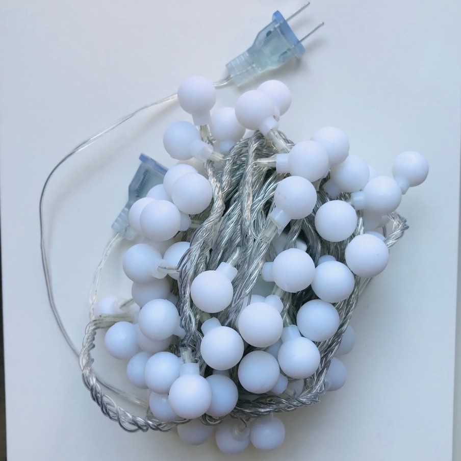 Đèn led dây bi cherry trang trí phòng ngủ