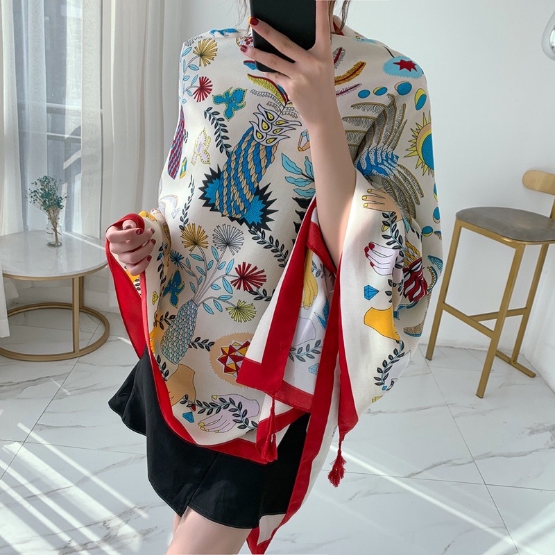 [Hàng Loại 1] Khăn Du Lịch Đi Biển Hoạ Tiết Phong Cách Boho Hoang Dã