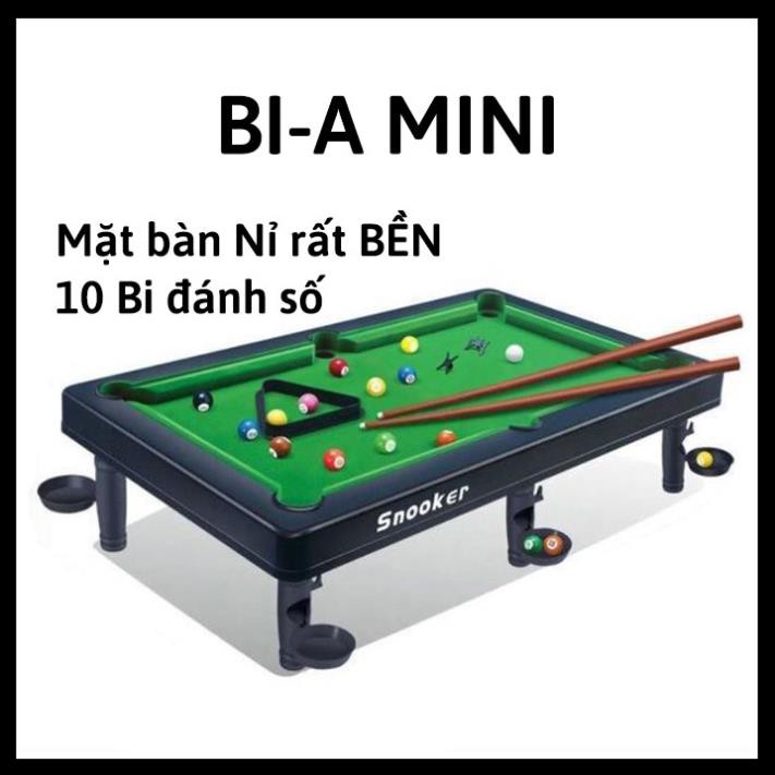 [HÀNG XỊN] Bi a Mini - 10 viên Bida mini Đánh Số - Mặt bàn Nỉ không bong- Kích thước to 44*25*15 cm cứng cáp