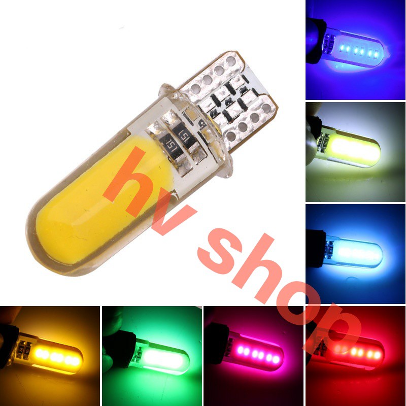 Bộ 2 led demi xi nhan T10 gắn xe máy COB hv shop