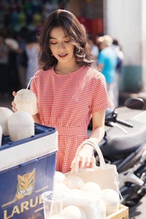 Váy maxi kẻ caro công sở size S M
