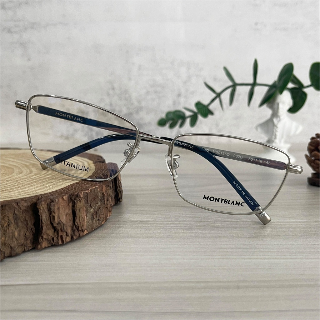Mắt kính cận Monblanc MB0135O 002D Silver Prescription Glasses