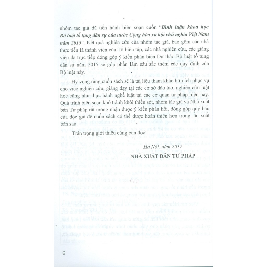 Sách - Bình Luận Khoa Học Bộ Luật Tố Tụng Dân Sự Của Nước Cộng Hòa Xã Hội Chủ Nghĩa Việt Nam Năm 2015 | BigBuy360 - bigbuy360.vn