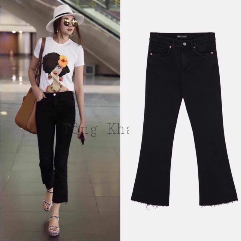Quần jeans ống loe ZARA xuất xịn xanh đậm, nhạt, trắng
