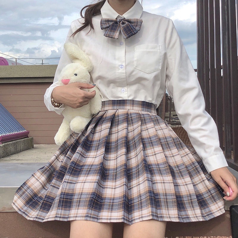 JK leg-shaving pleated skirt new spring and summer full set with pleated skirt authentic Japanese school skirt