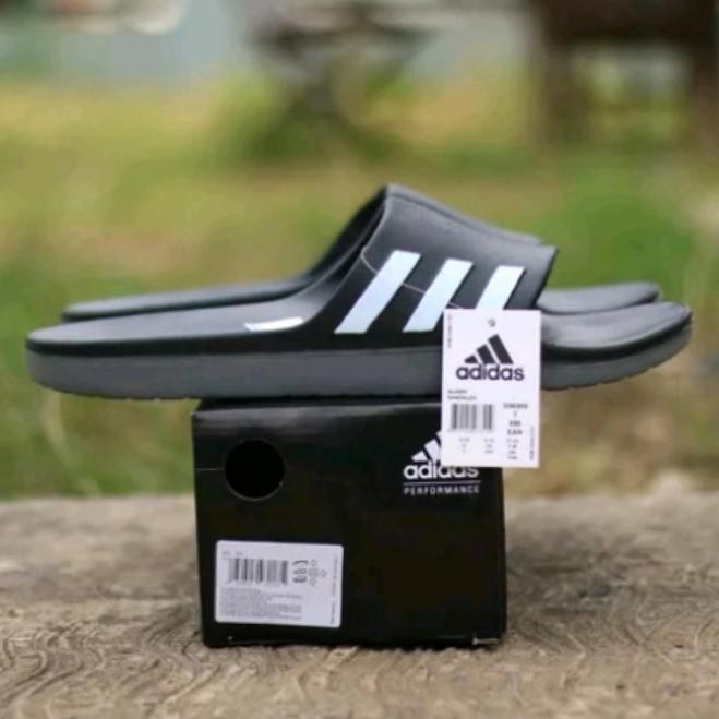 Giày Sandal Adidas Aqualette Màu Xám Đen Năng Động Thời Trang - 39