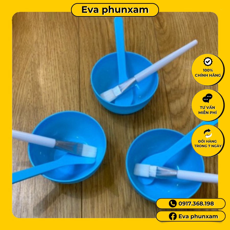 Combo bát thìa cọ nhua trắng rẻ dùng trong spa thẫm mỹ viện