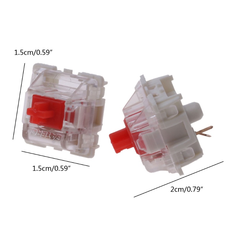 Set 10 Công Tắc Đỏ 3 Chấu Cho Cherry MX GK61 GK64 GH60