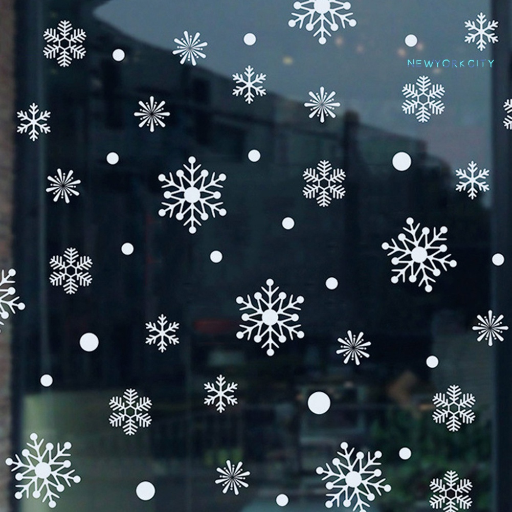 Sticker Dán Cửa Kính Hình Bông Tuyết Giáng Sinh