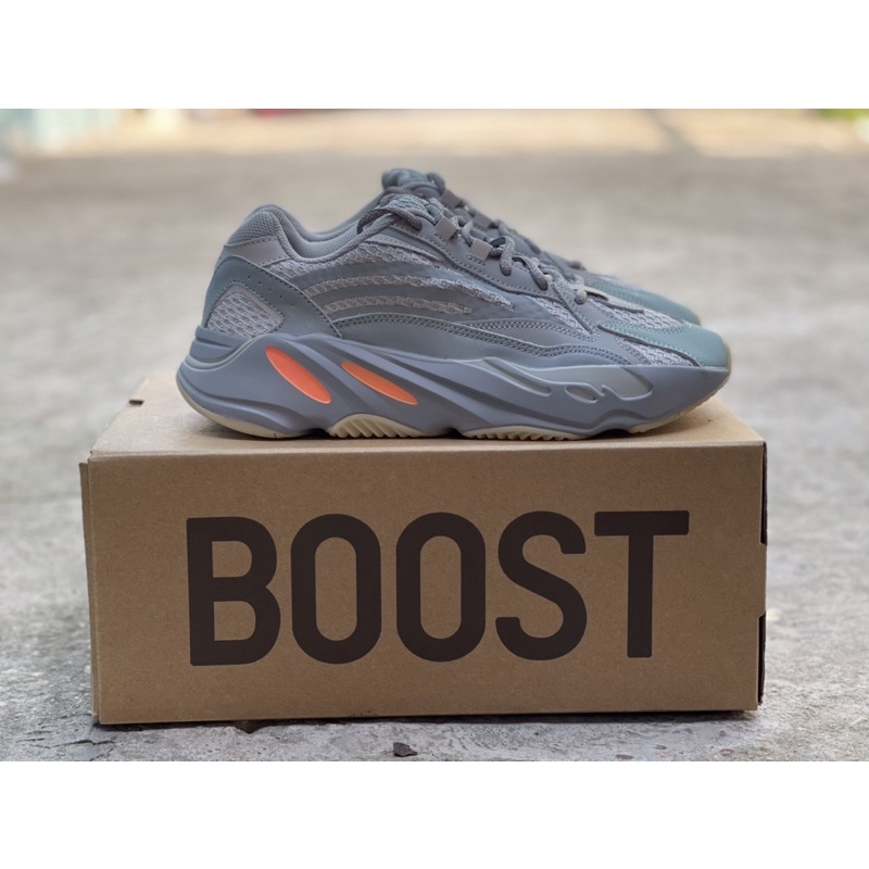 Giày thể thao sneaker yz 700 phản quang nam nữ màu interia đế xốp nén êm chân hình ảnh thật tự chụp