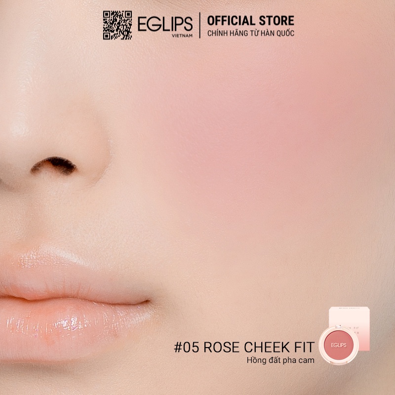 HSD 08. 2025 Phấn má dạng nén Eglips Cheek Fit Blusher 4g