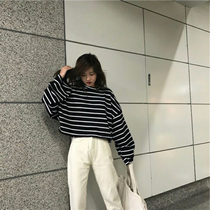 [RẺ VÔ ĐỊCH] Áo Thun Kẻ ngang Oversize (Áo kẻ Unisex Form Rộng)